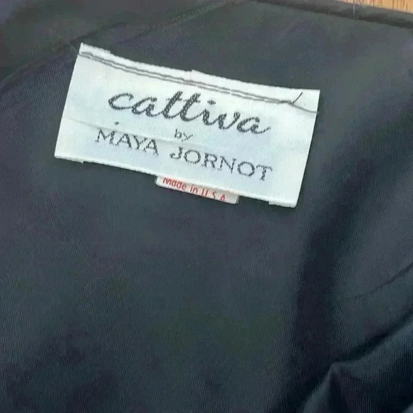 Vintage 80’s Party Dress Cattiva by Maya Jornot SZ 8 - Picture 2 of 8